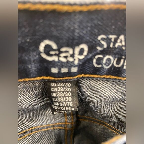 Gap Mens 38x30 Dark Wash Jeans Standard - Picture 3 of 5